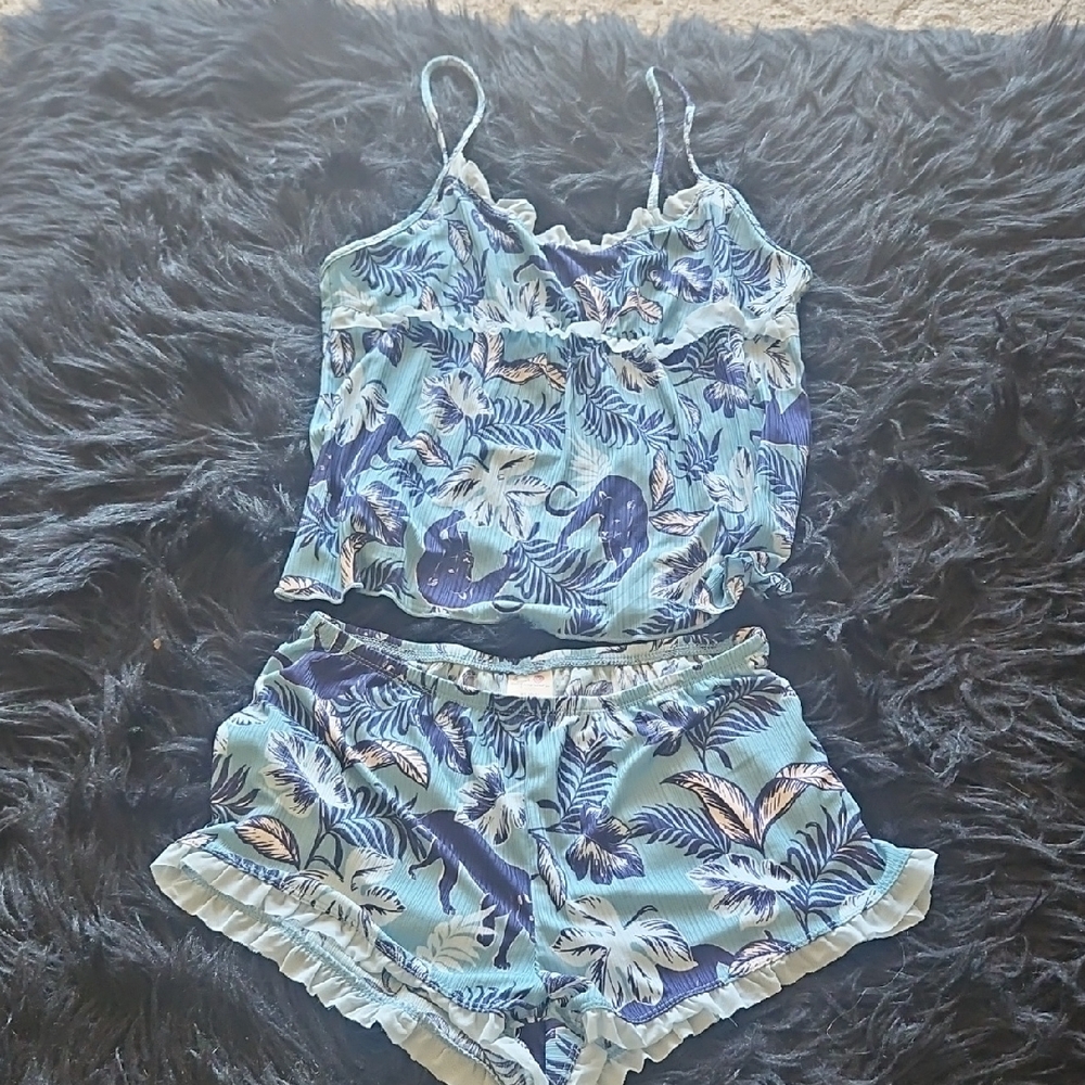 Floral Blue Sleepwear Set